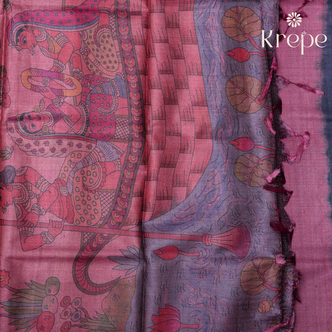 Kalamkari Neel Ombre